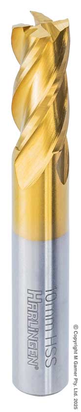 10mm Four Flute End Mill - HSS